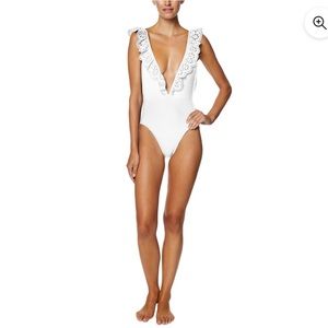 NWT Eyelet Plunge One-Piece